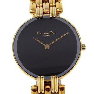 Dior Bakira Watches 46154-3 blackDial Plated Gold Quartz Analog display Women